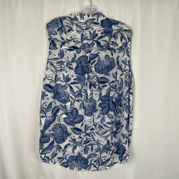 H&M Sheer Button Down Sleeveless Blouse - Picture 10 of 10